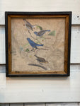 Blue Birds Square Canvas Print