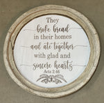 Broke Bread Engraved Round