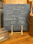 Kitchen Rules Engraved Slate