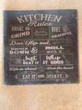 Kitchen Rules Engraved Slate