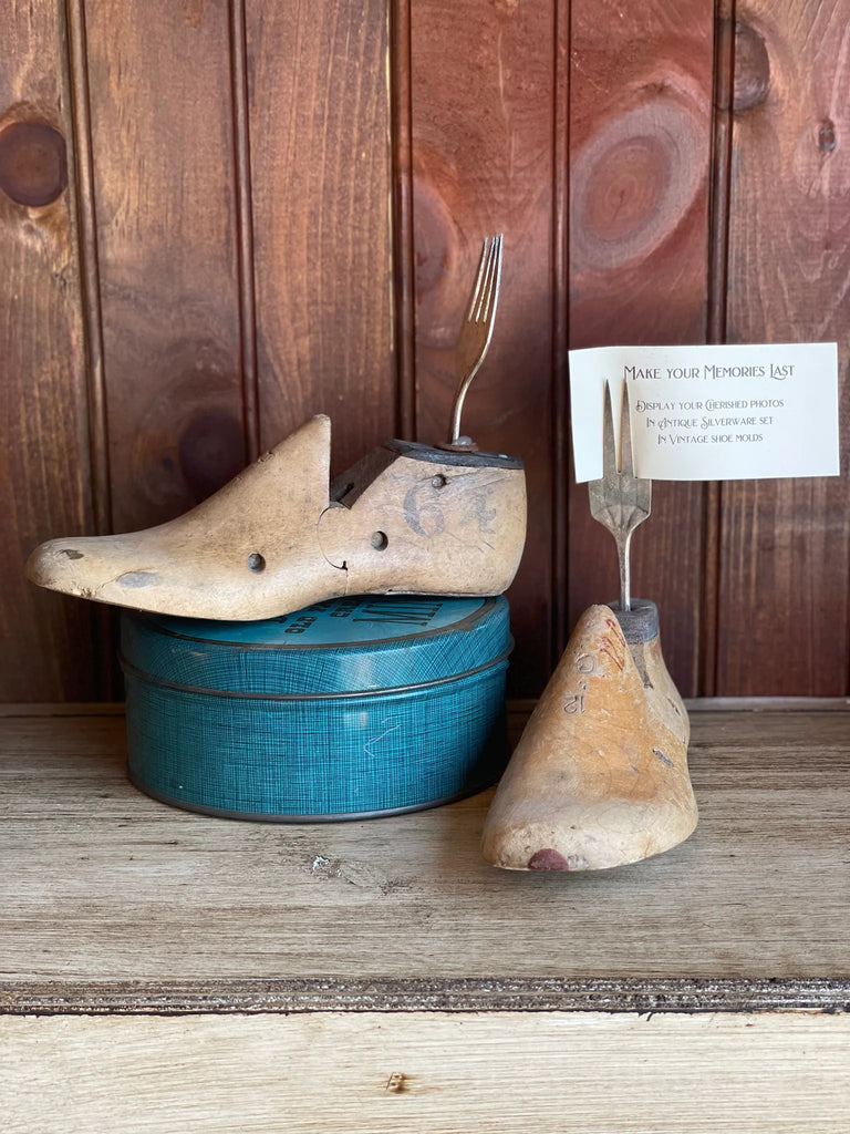 Cobblers Last shoe form Picture Holder Black River Antiques and Gifts LLC