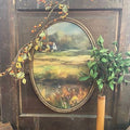 Large Oval of Farmhouse by pond