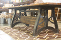 Reclaimed Cargo Flooring Heavy Base Table